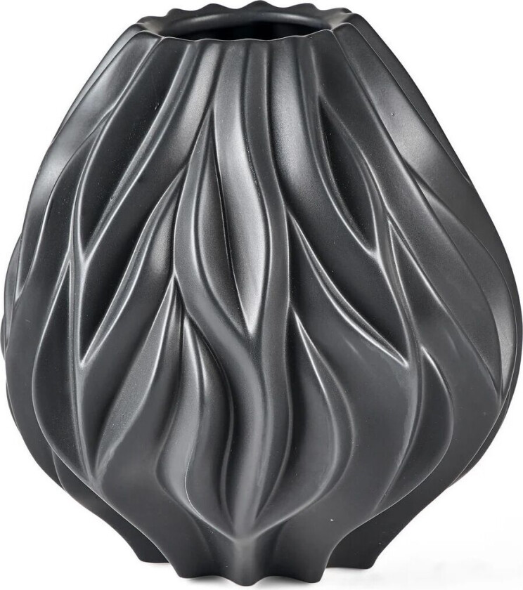 Flame vase 23 cm Svart