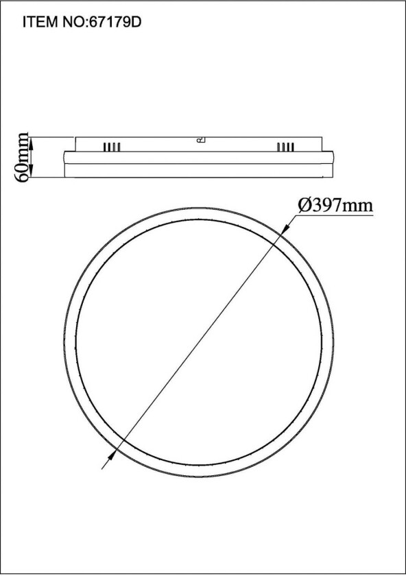LED-taklampe Della, Ø 40 cm, mørkegrå, metall