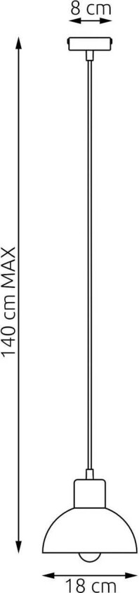 Seco pendellampe, Ø 18 cm, svart, metall/tre