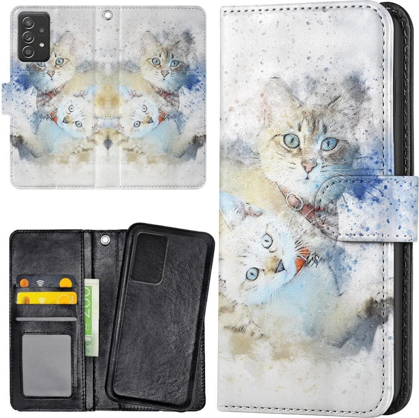Samsung Galaxy A52/A52s 5G - Lommebok Deksel Katter