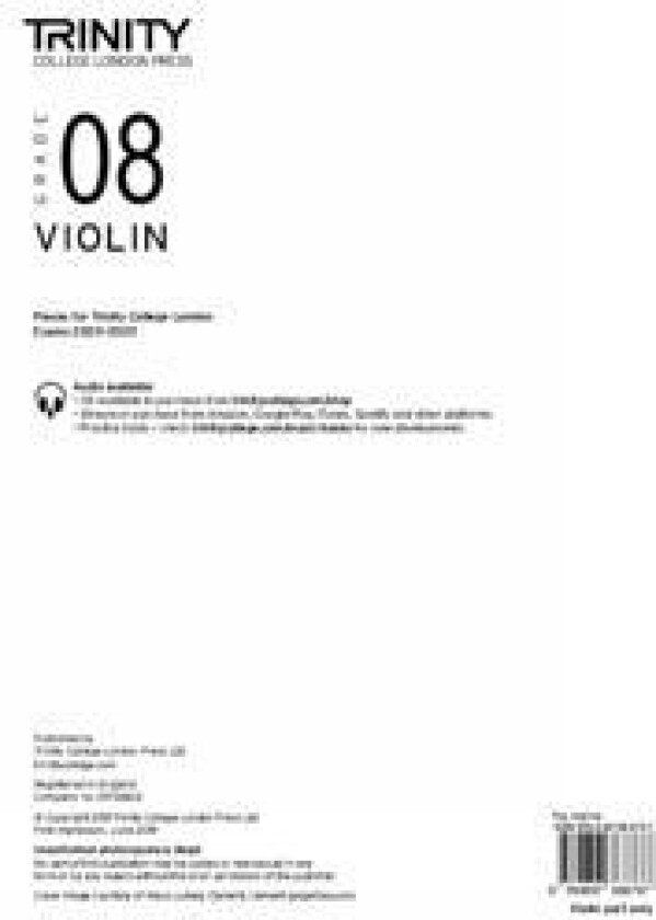 Trinity College London Violin Exam Pieces From 2020: Grade 8 (part only)