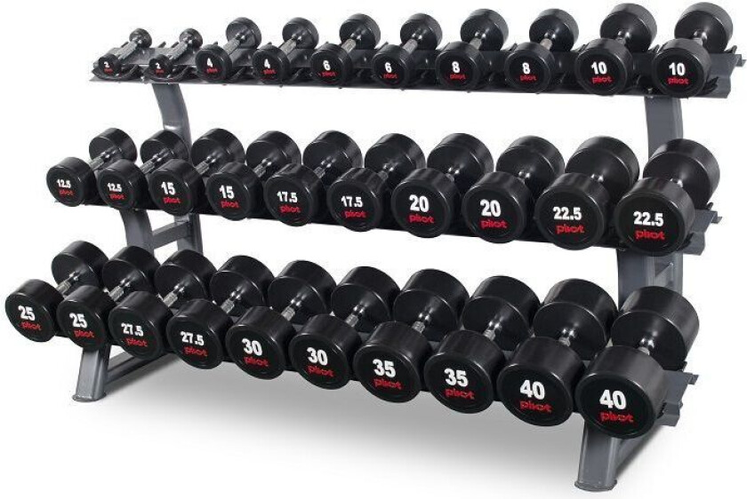 Bilde av 15 par manualer 2 - 40 kg (runde)