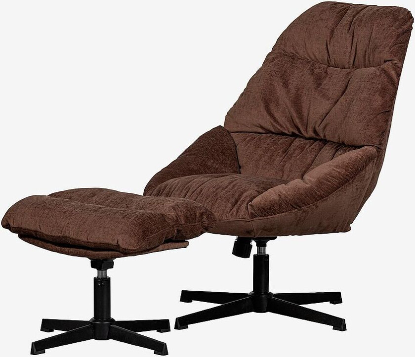 Svingbar lenestol Yaro, Brun