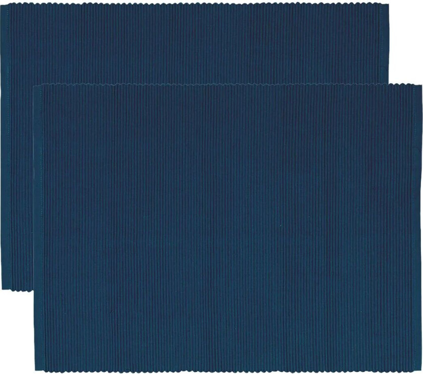 Linum Uni spisebrikke 35 x 46 cm 2-pakning Indigo blue
