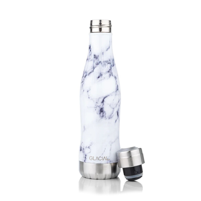 vannflaske 400 ml White marble