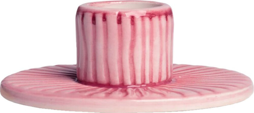 Stripes lysestake Ø 8 cm Rosa