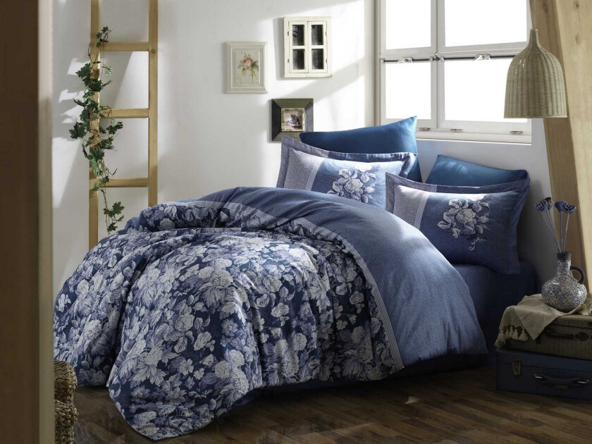 Sengesett Hobby Exclusive Sateng - Blå