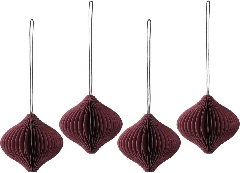 Onion juletrekuler 4-pakning Red