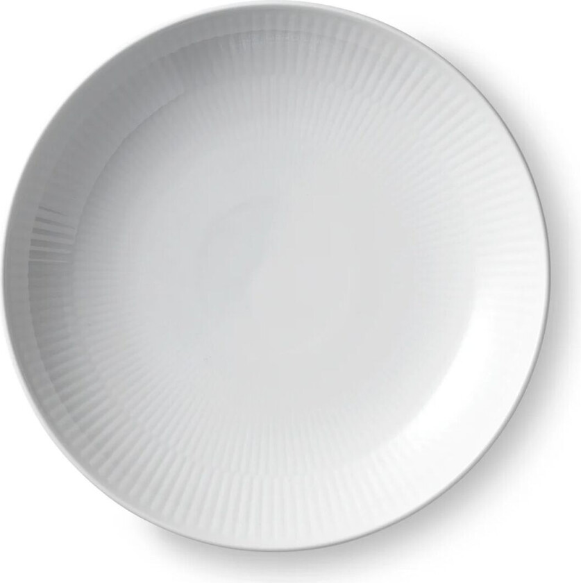 White Fluted modern tallerken Ø 25 cm