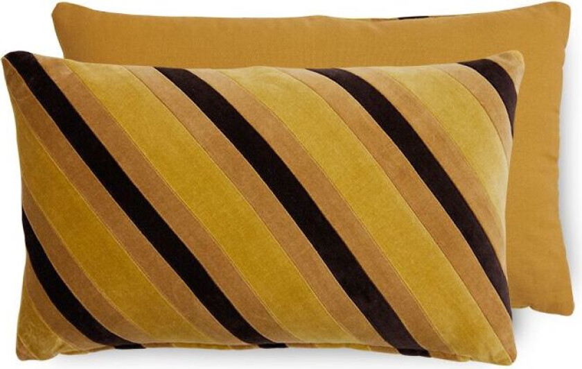 Striped velvet pute 30x50 cm Honey