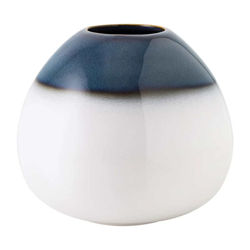 Lava Home eggeformet vase 13 cm Blå-hvit