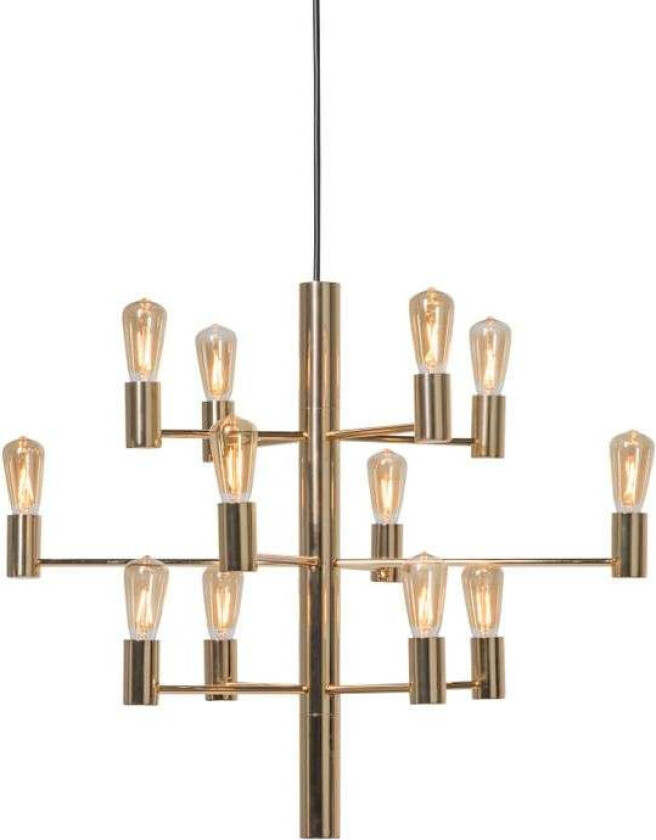 Manola 12 lysekrone Satin brass