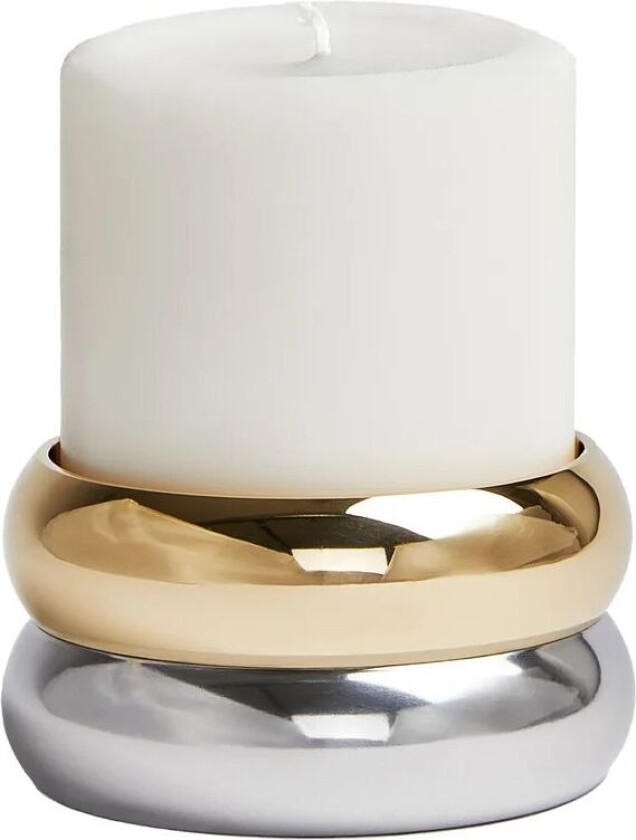 KLONG Marriage lysestake messing sølv