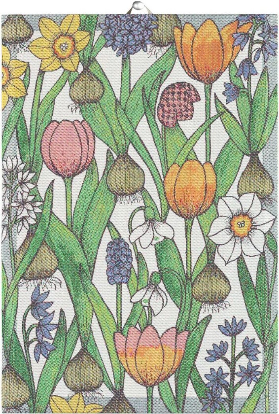 Blomsterløk kjøkkenhåndkle 35 x 50 cm