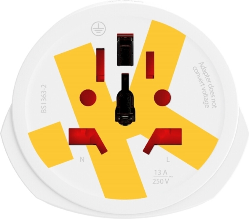 World To Europe Travel Adapter - Bulk (White)