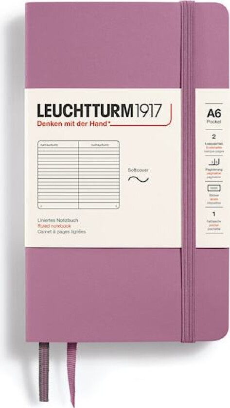 Notatbok A6 Soft Linjert Dusty Rose Leuchtturm 1917