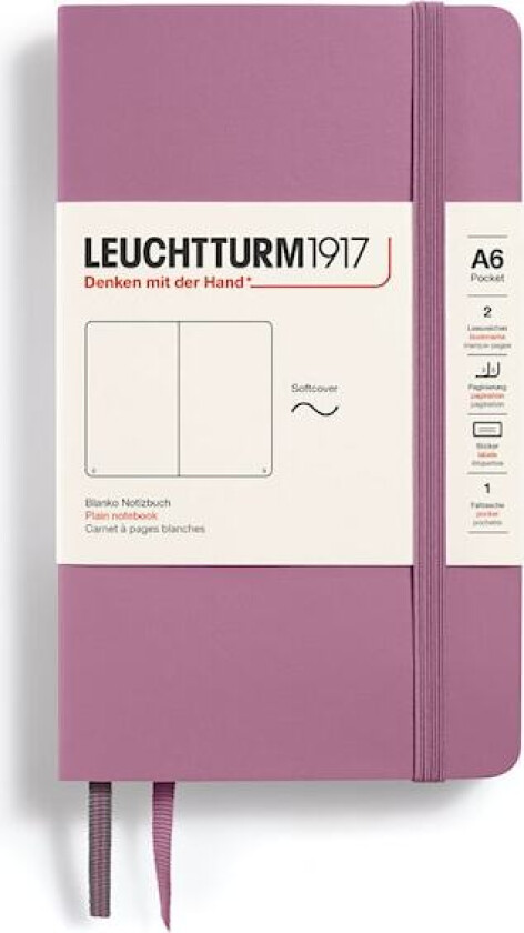 Notatbok A6 Soft Ulinjert Dusty Rose Leuchtturm 1917