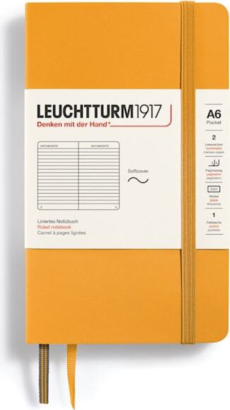 Notatbok A6 Soft Linjert Rising Sun Leuchtturm 1917