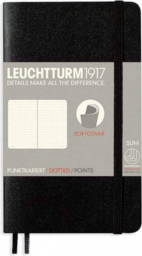 Notatbok A6 Soft Prikket Black Leuchtturm 1917