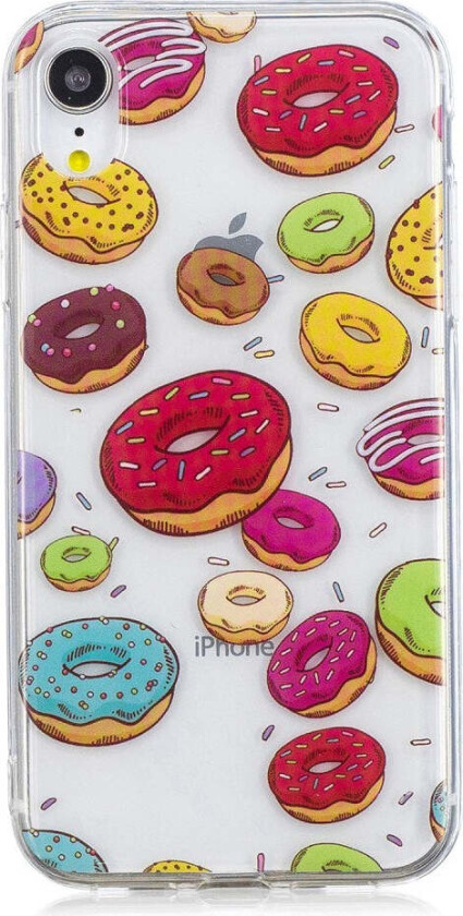 iPhone XR Fleksibelt Plast Deksel m. Motiv - Donuts