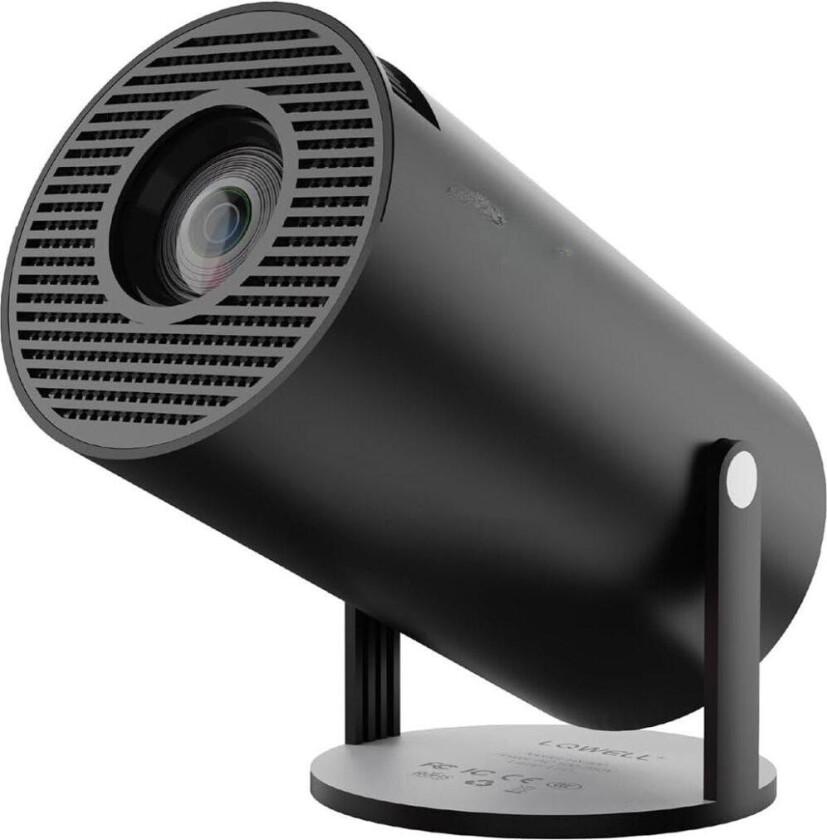 NÖRDIC Mini Portable Projector 4K 1080P Full HD-støtte Android 11 & Netflix – WiFi 6, BT 5.0, 180° rotasjon, hjemmekinoprojektor