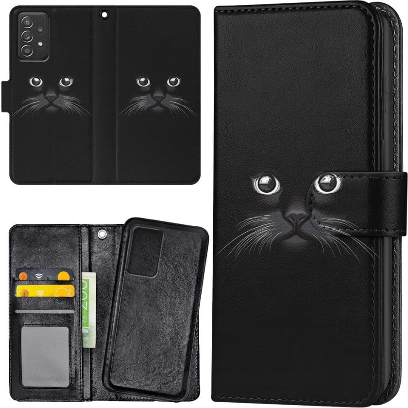 Samsung Galaxy A53 5G - Lommebok Deksel Svart Katt