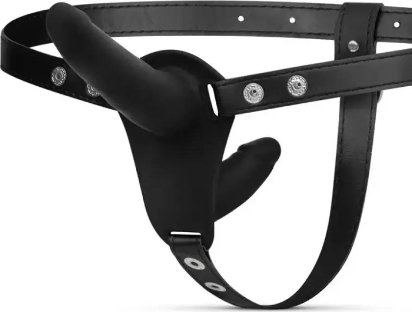 Double-Sided Strap-On Dildo Black