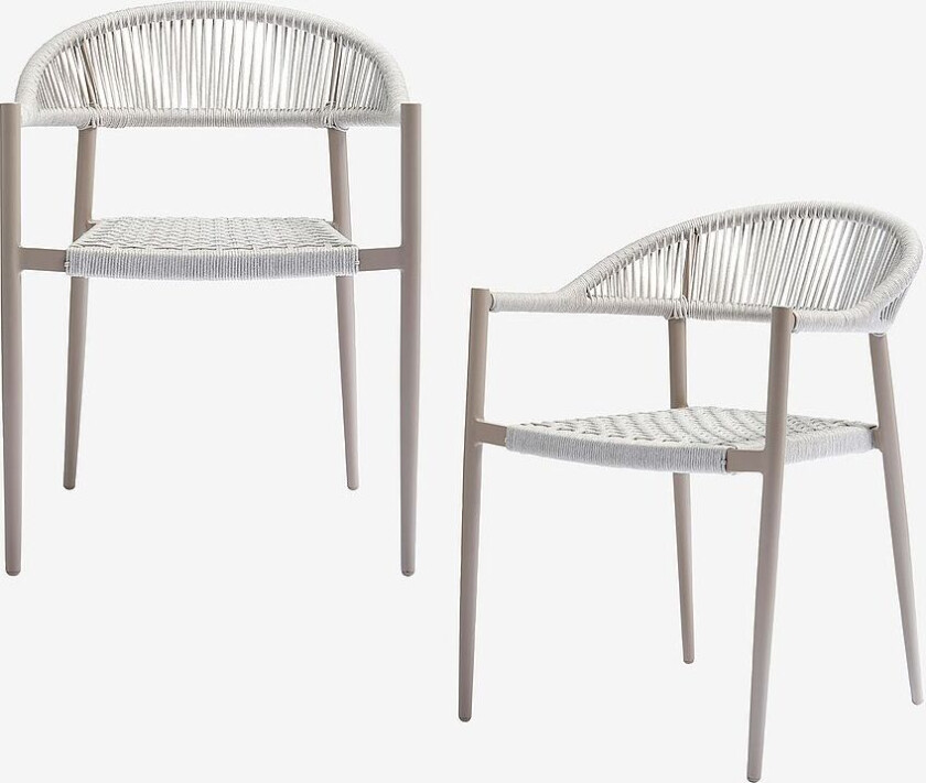 Hagestol gul - sett med 2 stk., Grå