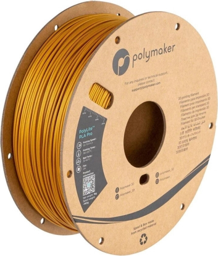 Filament Polymaker Polylite Metalic Pla Pro 1,75Mm 1Kg - Gold}