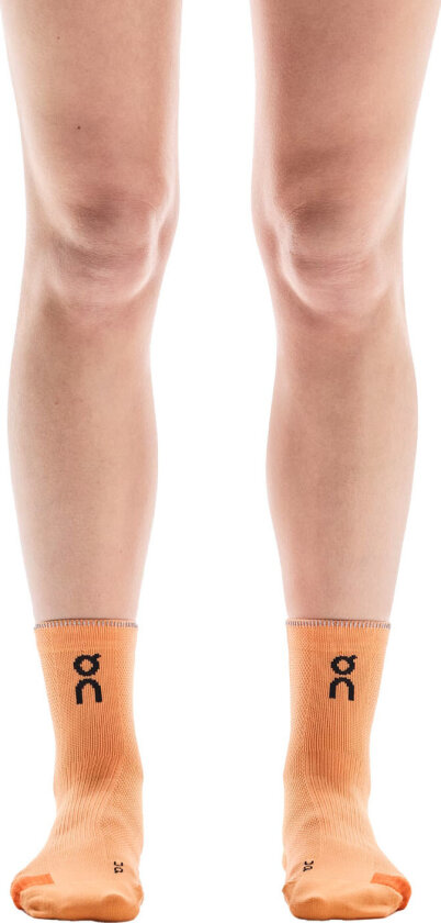 Unisex Performance Run Sock Mid Tangerine/Flame