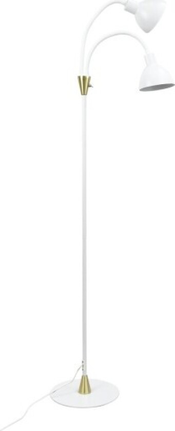 lilje gulvlampe hvit/messing