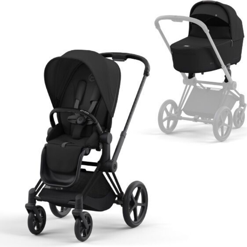 Cybex, Barnevogn, Platinum Line, Priam, Duo - Sepia Black/matt Black
