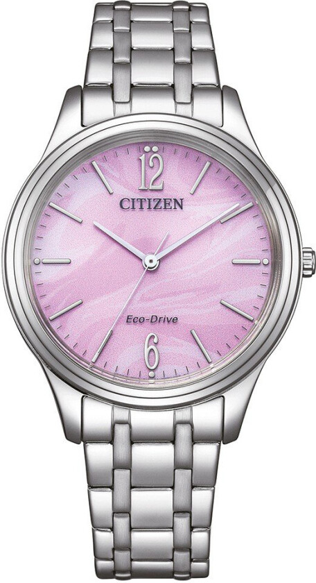 Eco-Drive Solar Powered EM0411-71X - Kvarts - Sølv - Dameklokker - Rustfritt stål - ledd m/pin - Mineral