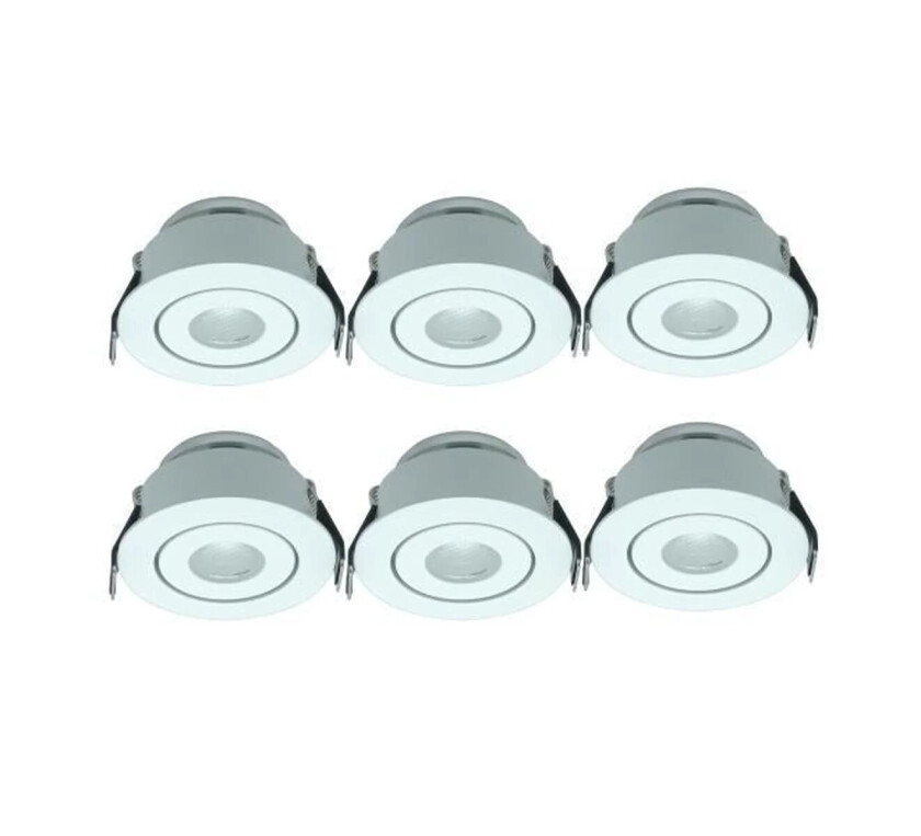 Bilde av Capella flex 6x3W T-097 Mini LED-downlight sett hvit