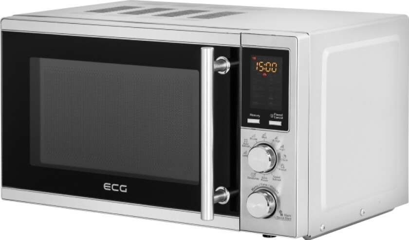 Ecg Mtd 2072 Se, Benkeplate, Solo Mikrobølge Ovn, 20 L, 700 W, Knapper, Rotasjon, Sølv