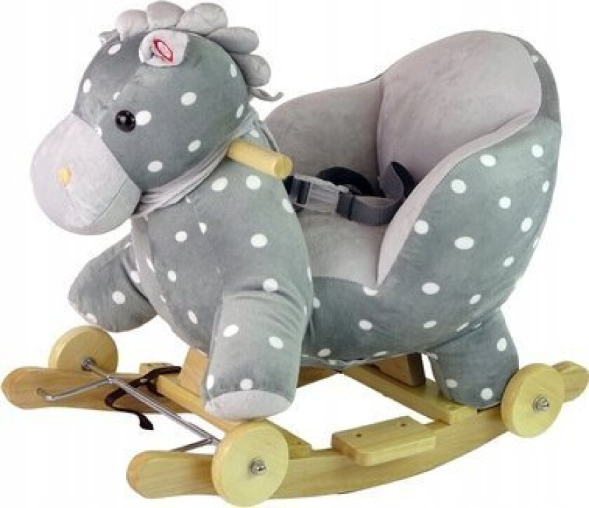 Leantoys Gyngehest 2 I 1 Tur På Blått Med Prikker