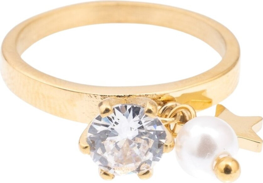 Single Crystal Ring With Charm Crystal Size 1