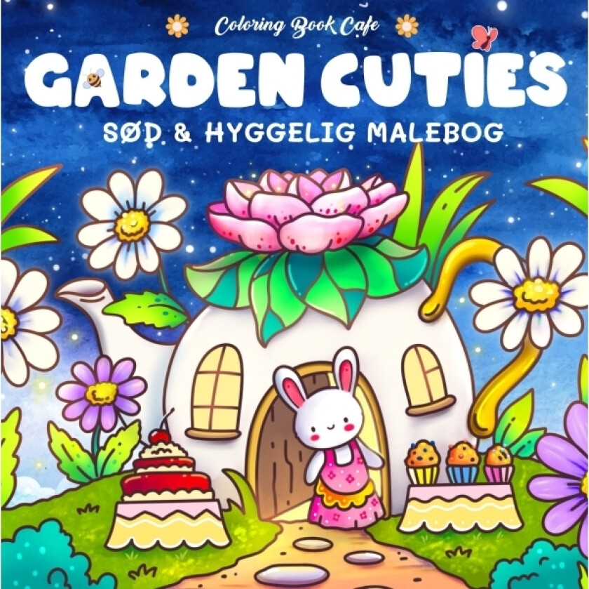 Malebog: Garden Cuties - Cozy Coloring | Coloring Book Cafe
