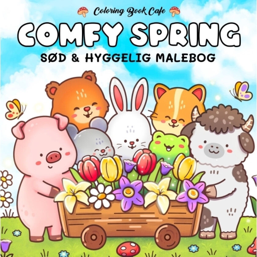 Malebog: Comfy Spring - Cozy Coloring | Coloring Book Cafe