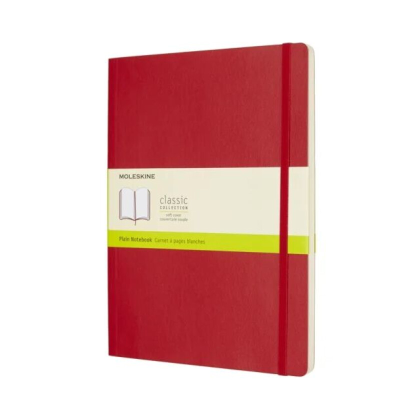 Notatbok Scarlet Rød Ulinjert Myk XL