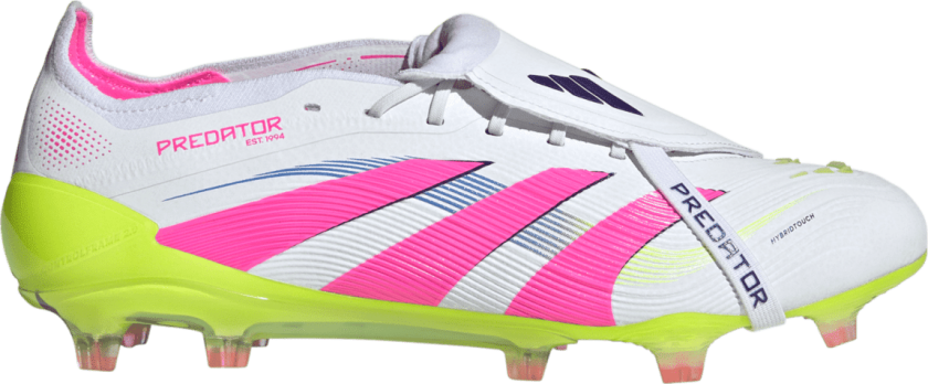adidas Predator Elite Fold-Over Tongue FG, fotballsko gress, unisex White/Pink/Lemon