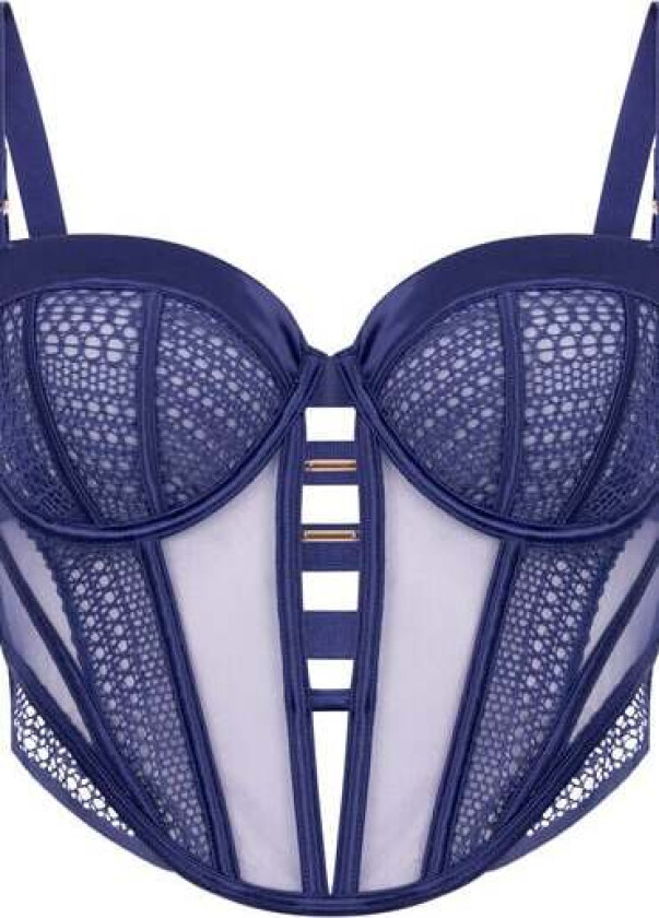 Langskåret BH uten bøyler uten vattering Missy Blå