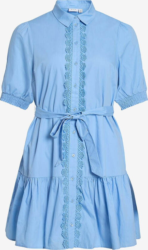 Kjole viCorly 2/4 Short Shirt Dress - Blå