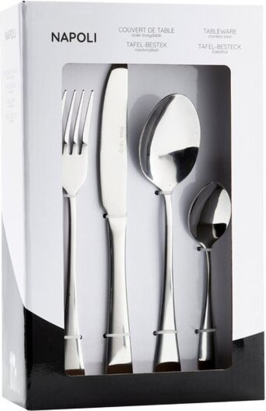 Napoli bestikksett 16 deler rustfritt stål