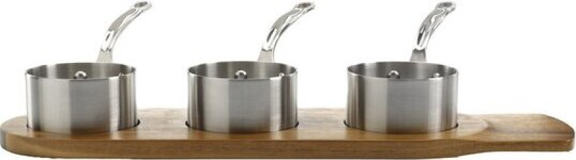 Serveware minikasserollesett 3 deler 9 cm stål
