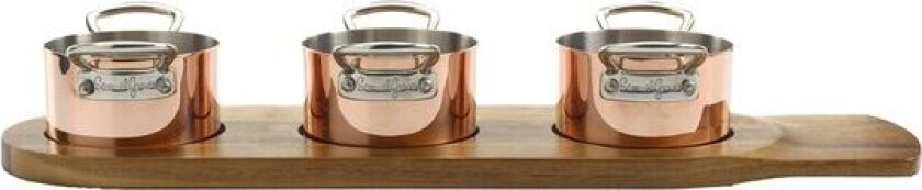 Serveware minigrytesett 3 deler 9 cm kobber