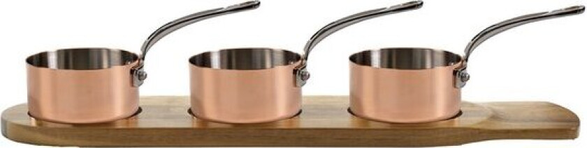 Serveware minikasserollesett 3 deler 9 cm kobber