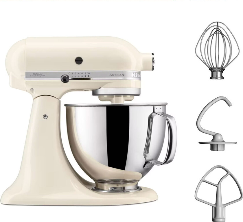 KitchenAid Artisan 5KSM125EFL Kjøkkenmaskin 4,8 liter, Fresh Linen