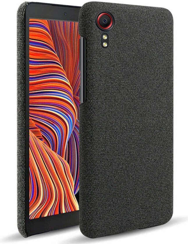 Samsung Galaxy Xcover 5 Stoffbelagt Plast Deksel - Svart