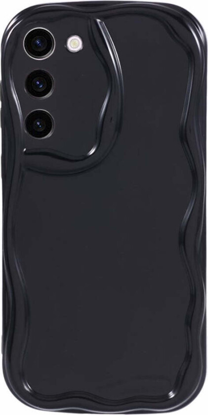 Samsung Galaxy S23+ (Plus) Fleksibelt Plast Deksel med Bølgete Kanter - Svart